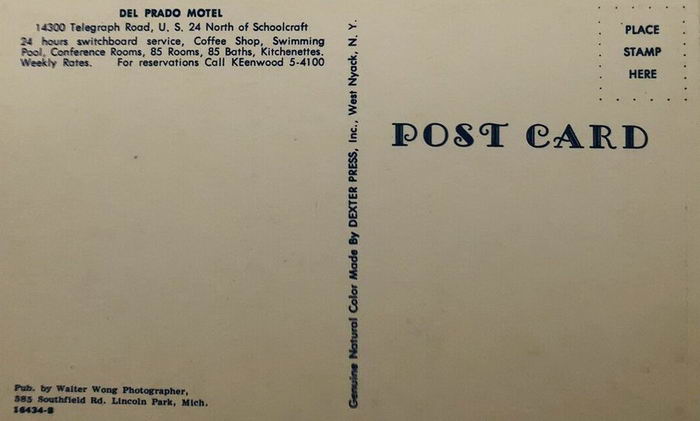 Del Prado Motel (Inn America) - Old Postcard (newer photo)